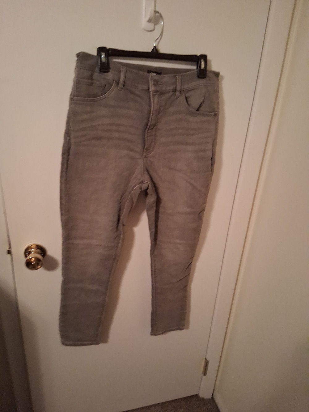 Express Women's Light Gray Skinny Jeans